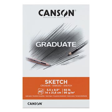 Open in modal - Canson Graduate Sketch Pad - 5-1/2" x 8-1/2", front cover