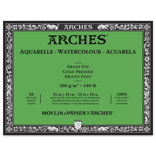 Arches Watercolor Paper Sheets - Hot Press, 300 lb.