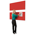 Screenflex Acoustical Panel - 66" x 22", Primary Red