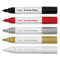 Pilot Juice Paint Markers - Assorted Colors, Set of 5 (with caps off)