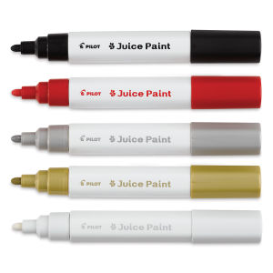 Pilot Juice Paint Markers - Assorted Colors, Set of 5 (with caps off)