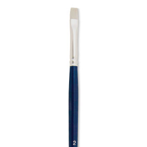 Silver Brush Bristlon Stiff White Synthetic Brush - Bright, Size 2 (close-up)