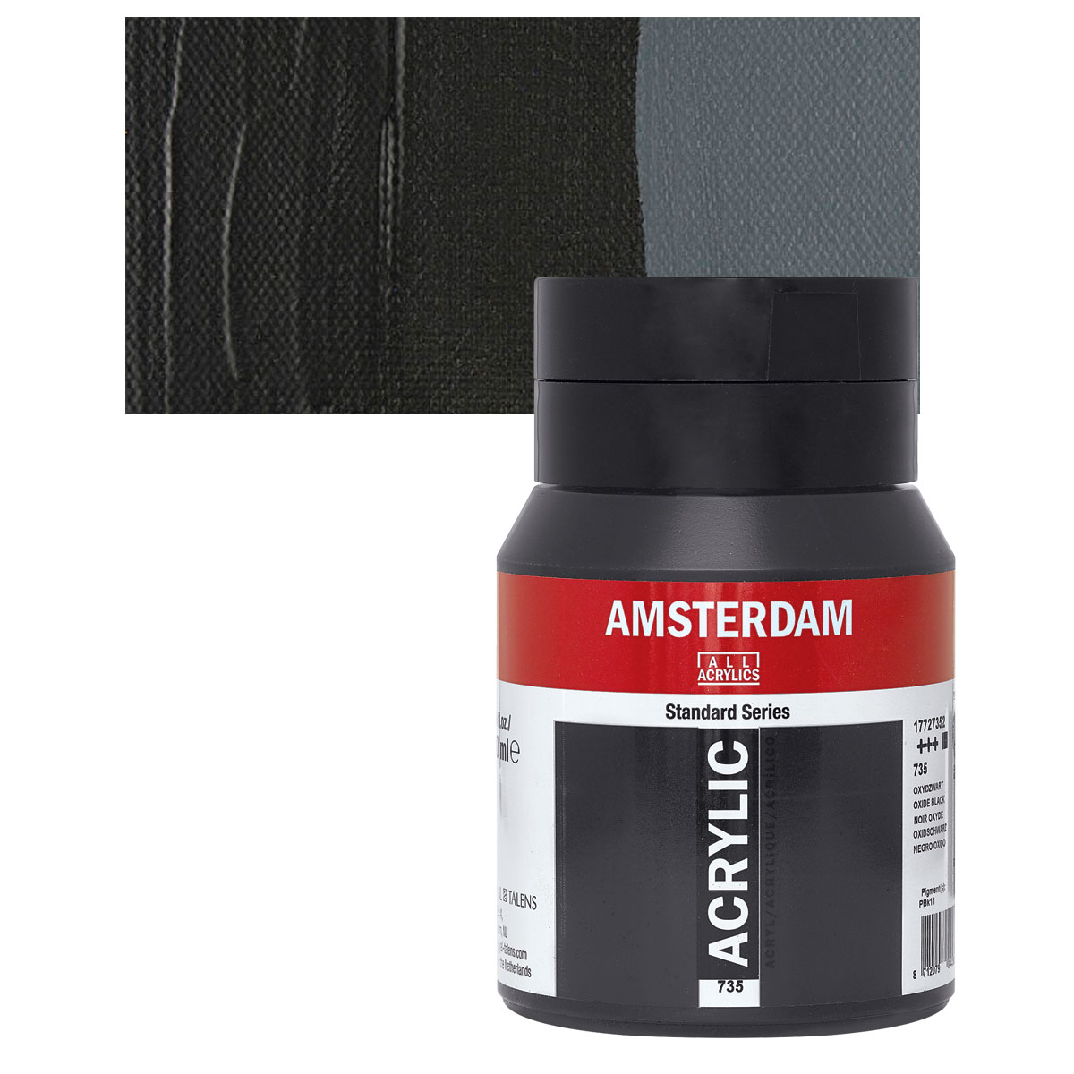Amsterdam Standard Series Oxide Black Acrylic Paint, 500mL