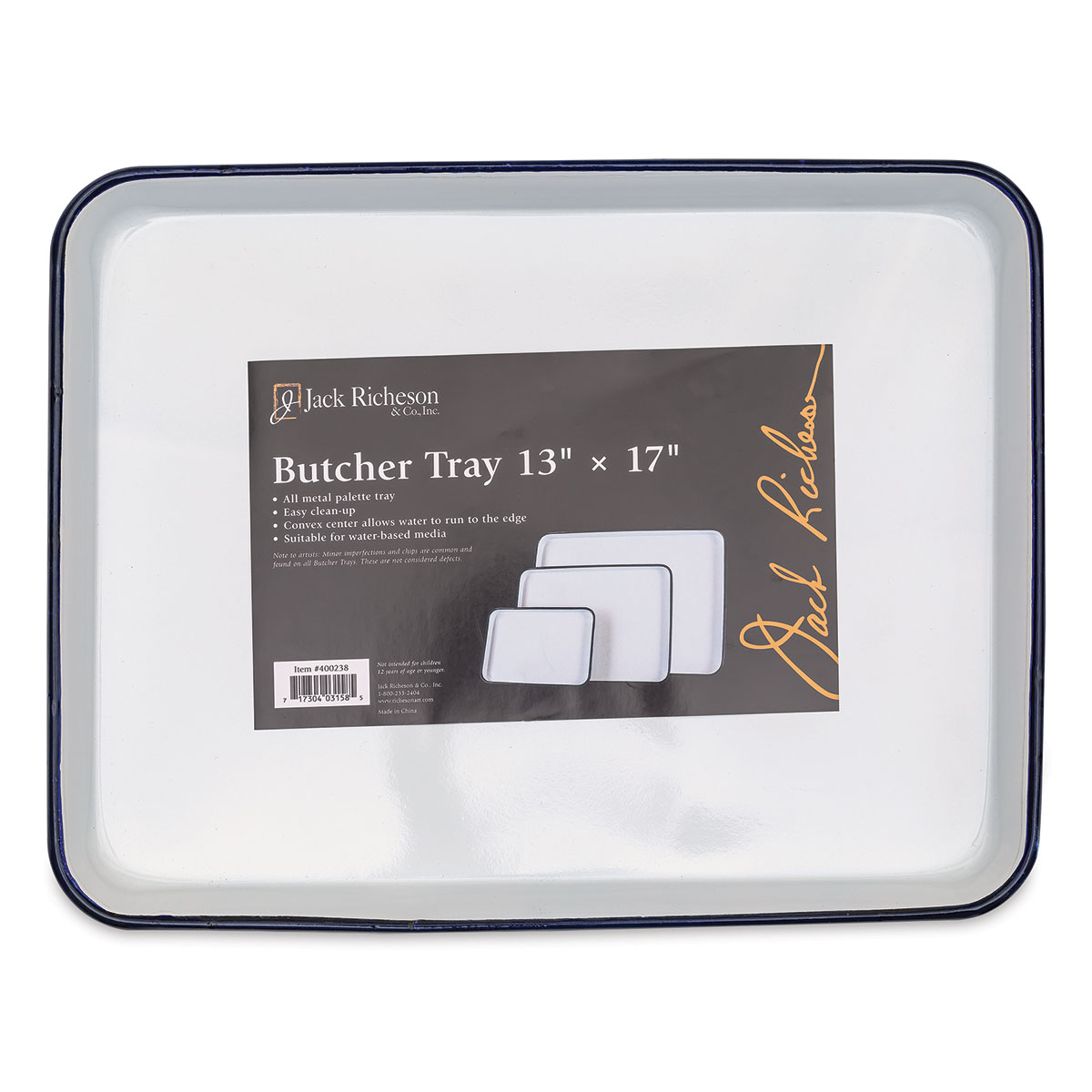 Jack Richeson Butcher Tray 13in. x 17in. White