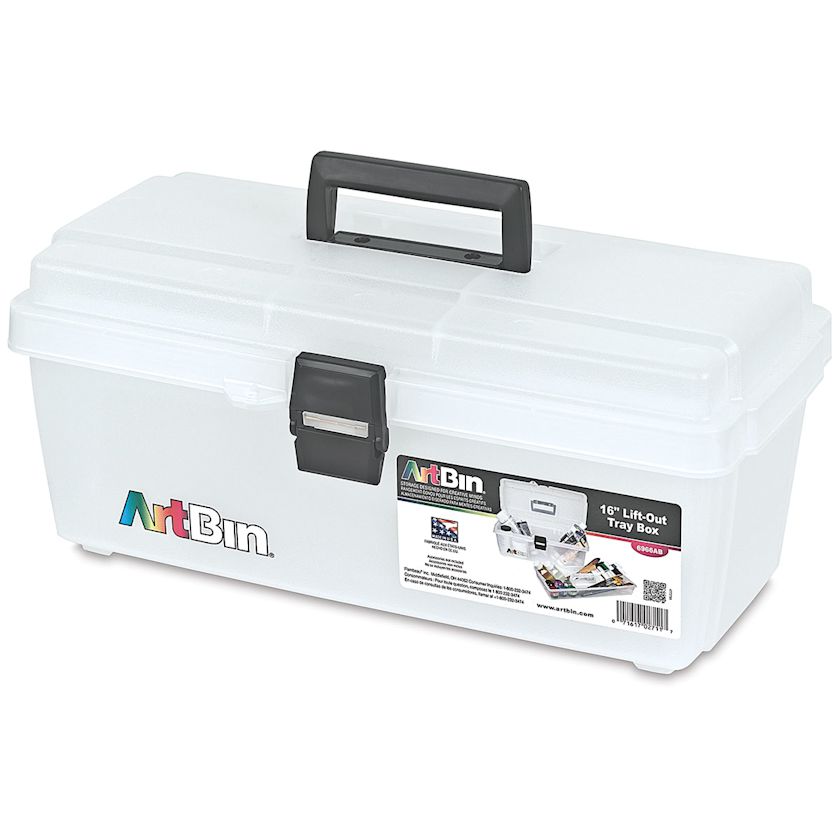 ArtBin Essentials LiftOut Tray Boxes 16" Long, Translucent Clear