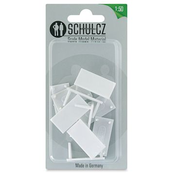 Open in modal - Schulcz Scale Model Furniture - Rectangular Tables, Pkg of 10, 1:50, 1/4" (front of package)