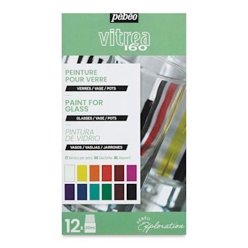 Open in modal - Pebeo Vitrea 160 Exploration Set, Set of 12, 20 ml bottles, Front Of Package