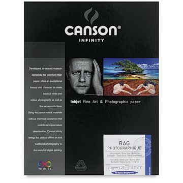 Open in modal - Canson Infinity Rag Photographique - 8-1/2" x 11", 310 gsm, Pkg of 25
