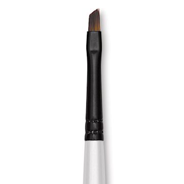 Open in modal - Robert Simmons Simply Simmons Synthetic Brush - Angle Shader, Short Handle, Size 1/8" close up