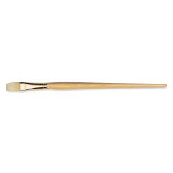 Raphael Extra White Bristle Brush - Flat, Long Handle, Size 18