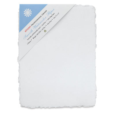 Shizen Professional Watercolor Paper - 9" x 12" Package of 5 Hot Press Sheets