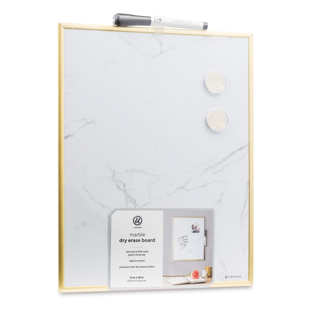 New. U Brands Metal Frame Dry Erase Board 11in x 14in 