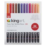 Kingart Twin-Tip Brush Pen Sets