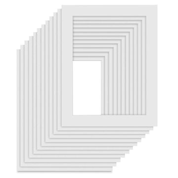 Open in modal - Pre-Cut Mat Frames - White, 17" x 23" (12" x 18" Artwork Size), Pkg of 12