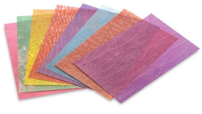 Frosted Glass Craft Paper - Several semi-transparent papers spread in a fan