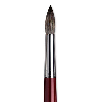 Da Vinci Black Sable Brush - Round, Long Handle, Size 30