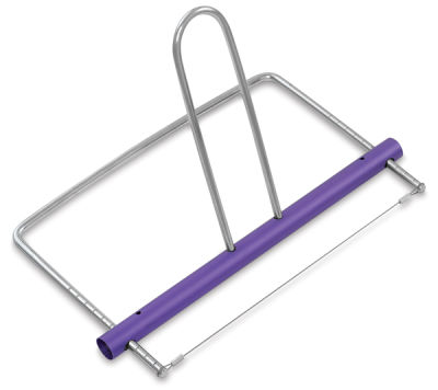 Amaco Adjustable Clay Slicer - Angled view showing guide bar and steel wire