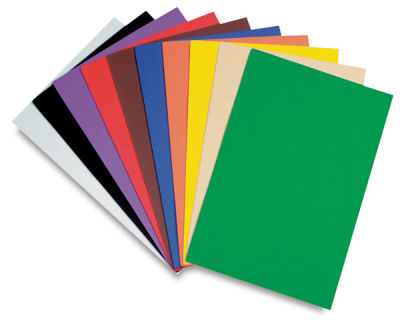 Creativity Street WonderFoam Sheets - 10 sheets of Assorted Colors shown in fan