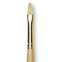 Raphaël D'Artigny Interlocked White Bristle Brush - Flat, Long Handle, Size 2