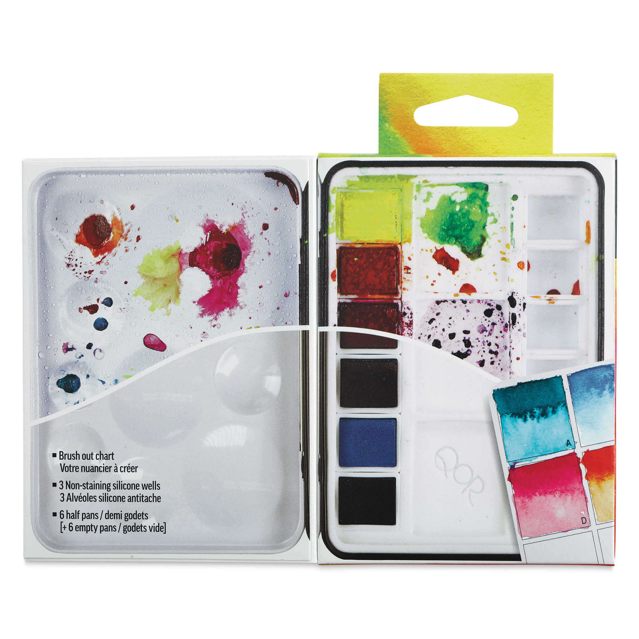 QoR Mini Watercolor 12-color Half-pan Set