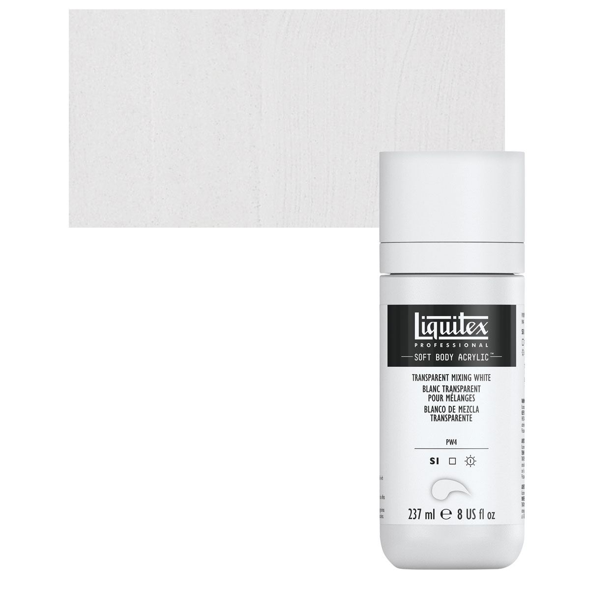 Liquitex Soft Body Acrylic 8oz Transparent Mixing White