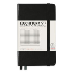 Leuchtturm1917 Squared Hardbound Notebook - Black, 3-1/2" x 6"