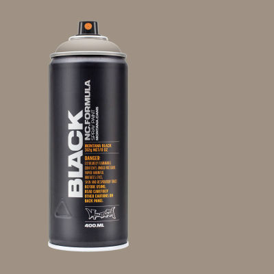 Montana Black Spray Paint - Lenox, 400 ml can with swatch