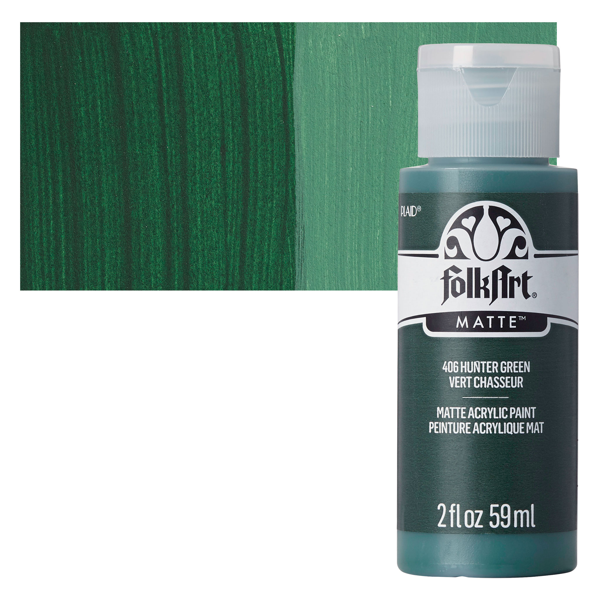 FolkArt Multi-Surface Satin CLASSIC GREEN Acrylic Paint, 2 fl oz