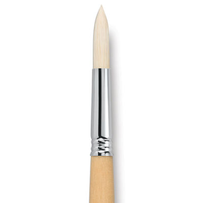 Escoda Clasico Chungking White Bristle Brush - Round, Long Handle, Size 16