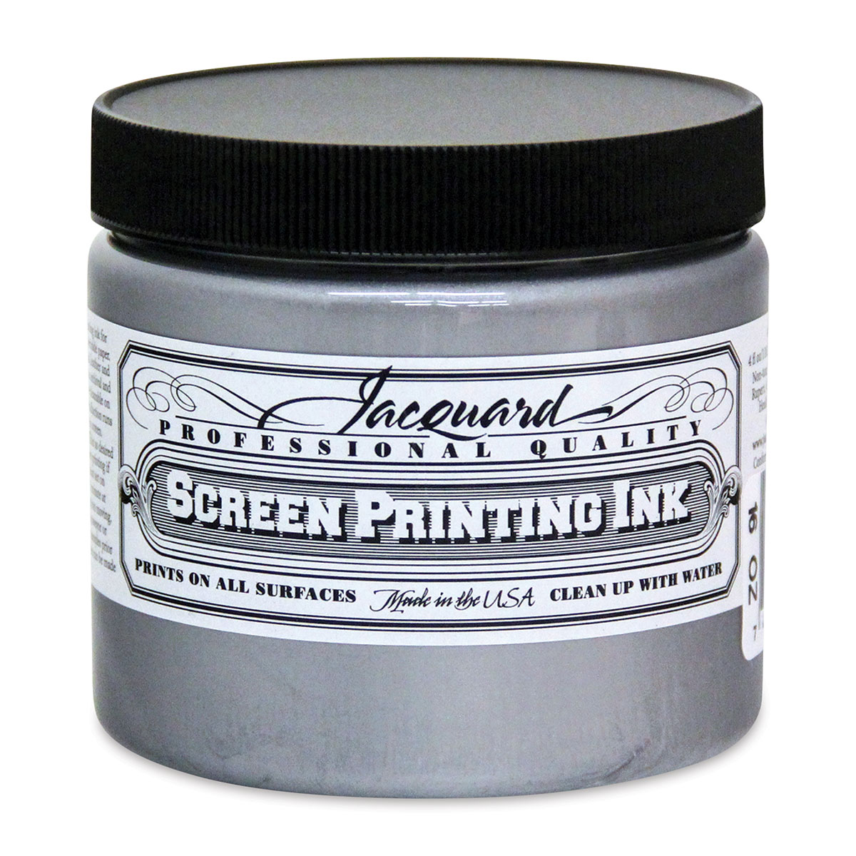 Jacquard Screen Printing Ink - Silver (Metallic), 16 oz