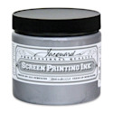 Jacquard Screen Printing Ink - Silver (Metallic), 16 oz