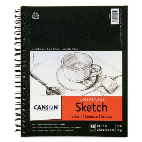 Canson Universal Sketch Pad - 9 x 12, Portrait, 100 Sheets