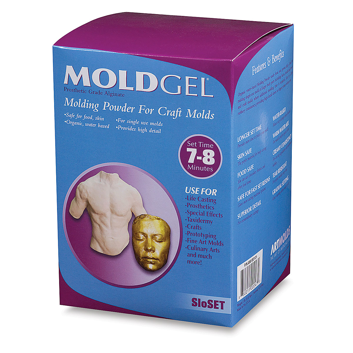 Alginate Molding Powder Refill for Hand Casting Kit - Non-Toxic