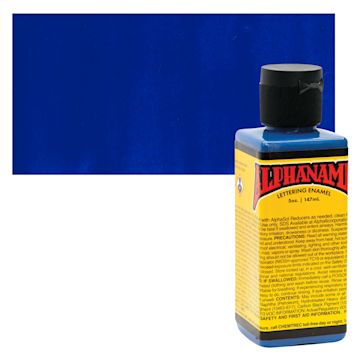 Open in modal - Alpha6 Alphanamel Lettering Enamel - Alpha Blue, 147 ml - Bottle and Swatch