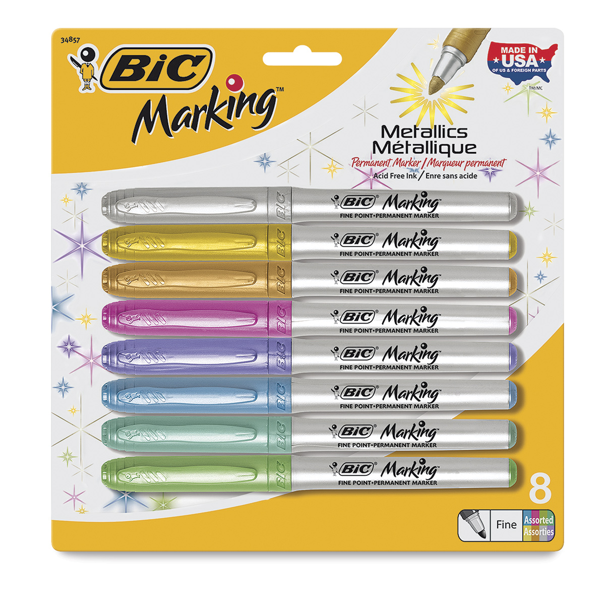 48 Wholesale 5pc Thick Colored Markers - at 