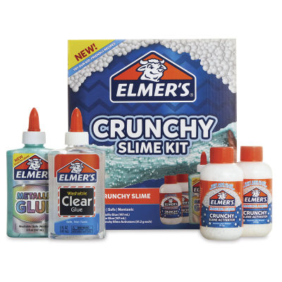 Elmer's Crunchy Slime Kit - Components of Kit with package