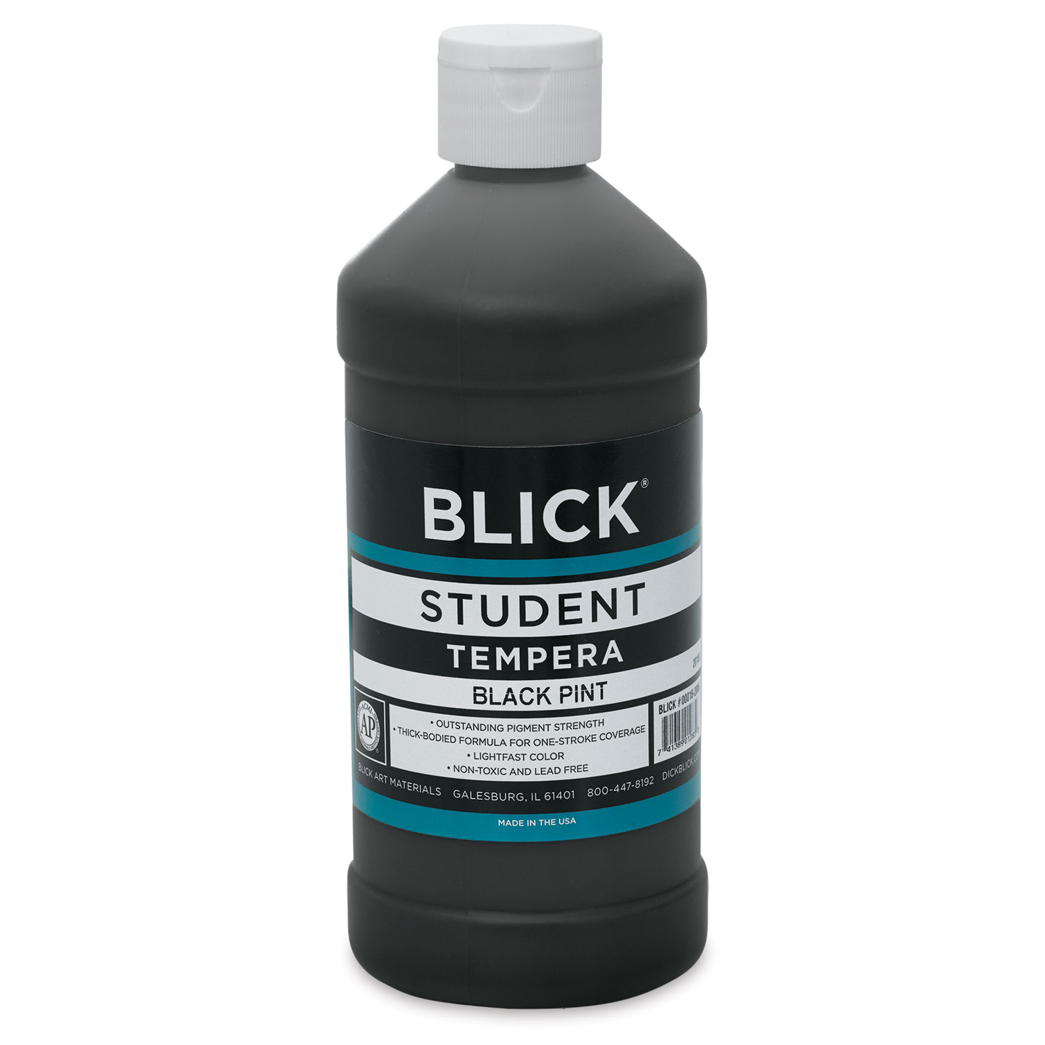 Blick Premium Grade Tempera - Black, Quart - Quart (32 oz)