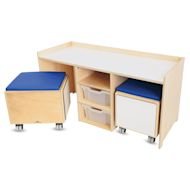 Whitney Brothers STEM Activity Desk and Mobile Seating Storage