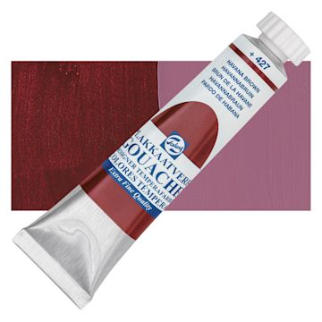 Open in modal - Royal Talens Gouache - Havana Brown, 20 ml tube and swatch