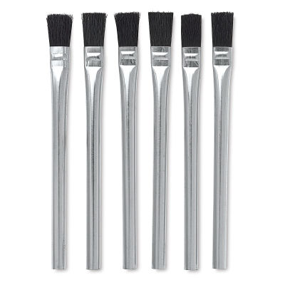 Acid Brushes - Set of 6 single use brushes shown upright