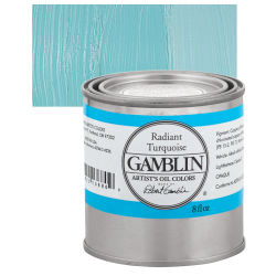 Gamblin Artist's Oil Color - Radiant Turquoise, 8 oz Can