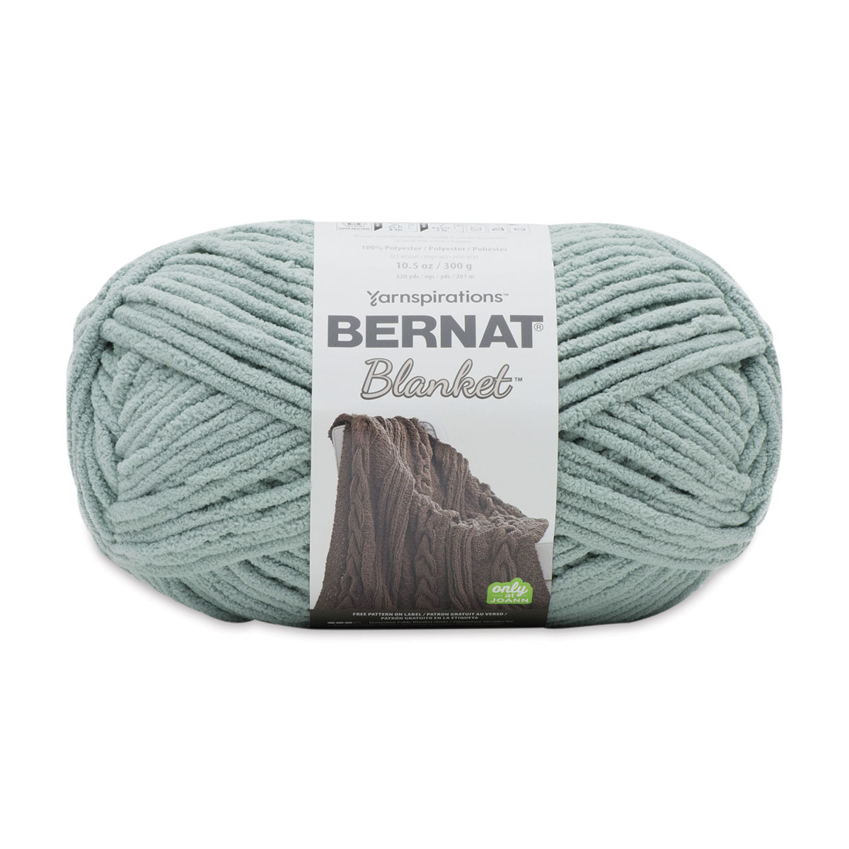 Bernat Blanket Yarn - Pale Grey, 220 yards