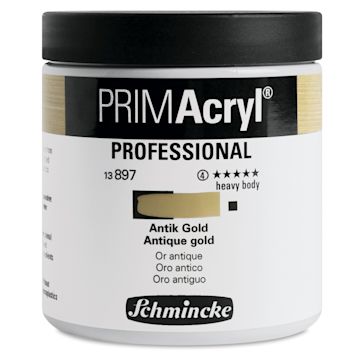 Open in modal - Schmincke Primacryl Professional Acrylic Paint - Antique Gold, 237 ml Jar