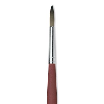 Open in modal - Da Vinci College Synthetic Brush - Round, Long Handle, Size 8 close up