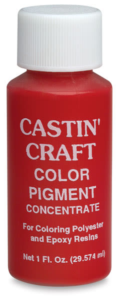 Castin'Craft Opaque Pigments - Front of 1 oz bottle of Red
