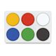 Blick Tempera Cakes - Set of 6, Cakes in Plastic Palette, from above