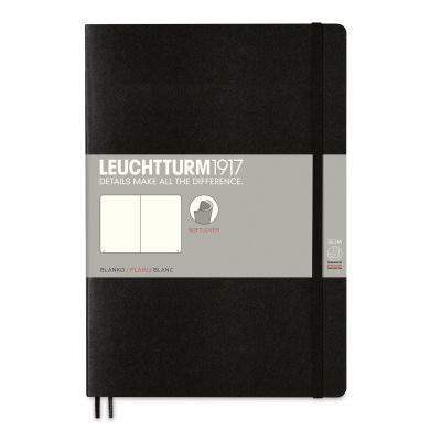 Leuchtturm1917 Blank Softcover Notebook - Black, 7" x 10"