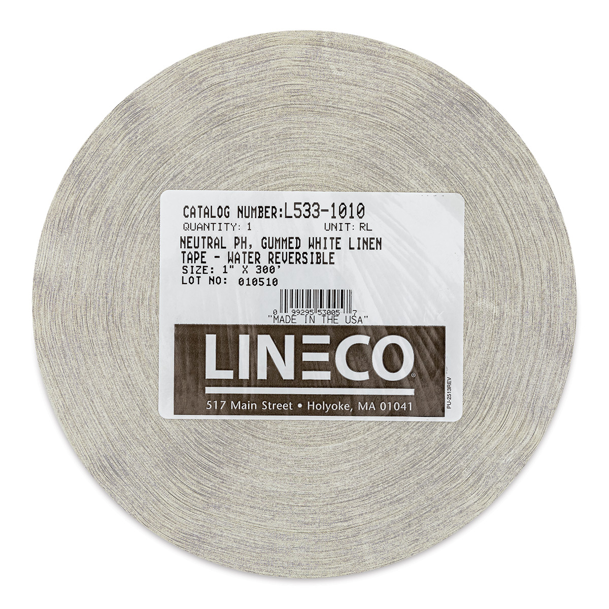 Acid-Free Linen Tape, White, 1 x 50yds