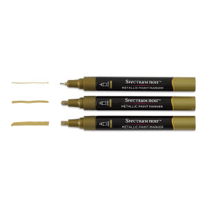 Spectrum Noir Metallic Paint Markers - Liquid Gold, Set of 3 (set contents)
