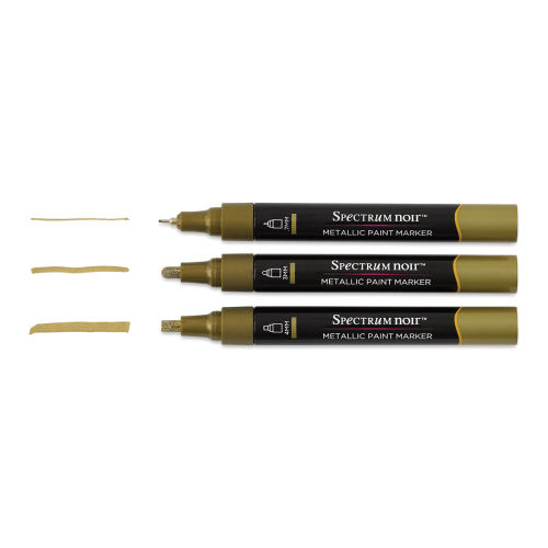 Spectrum Noir Metallic Paint Markers - Liquid Gold, Set of 3